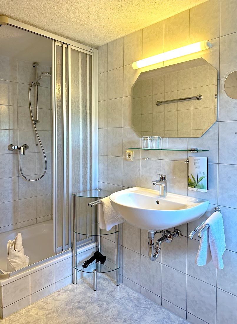 Badezimmer mit Dusche