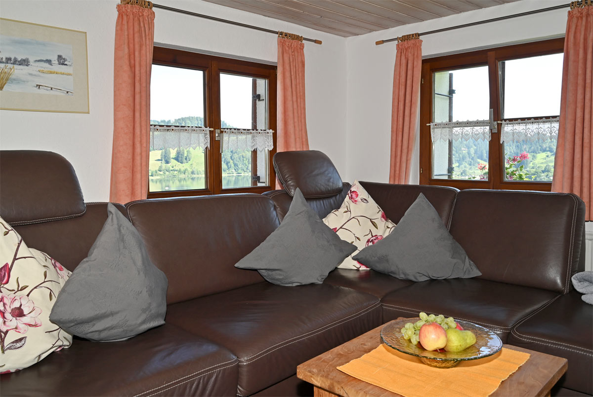 Helles Wohnzimmer mit Panoramablick